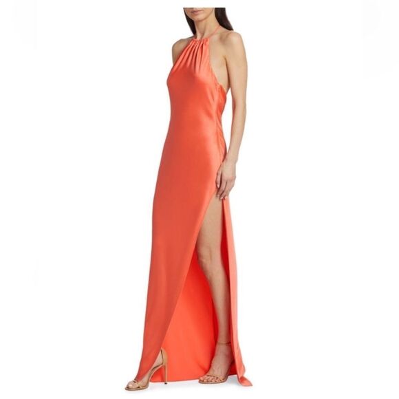 Alice + Olivia Zumi Sleeveless Halter Maxi Dress NWT size 6 $495 - Picture 2 of 8